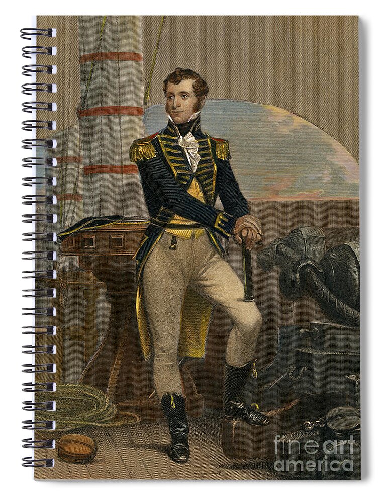 19th Century Spiral Notebook featuring the drawing Stephen Decatur by Granger
