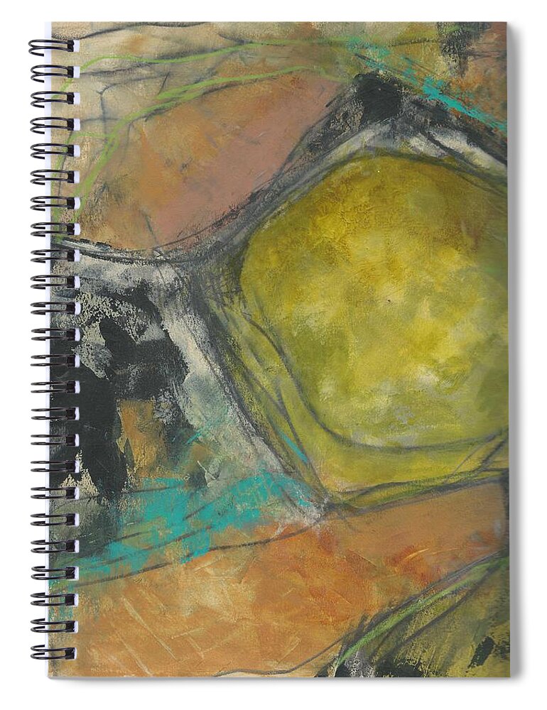  Spiral Notebook featuring the painting Stepping Stone 2 by Monica Martin
