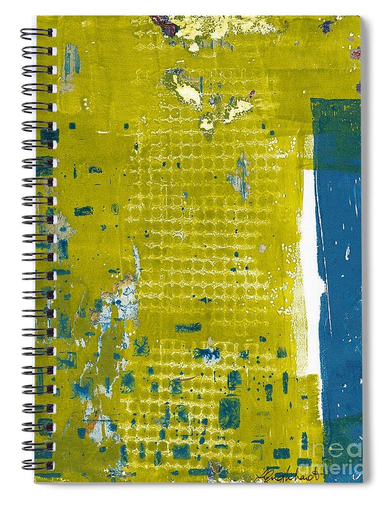 Abstract Spiral Notebook featuring the painting Stepping Stones 1 by Laurel Englehardt