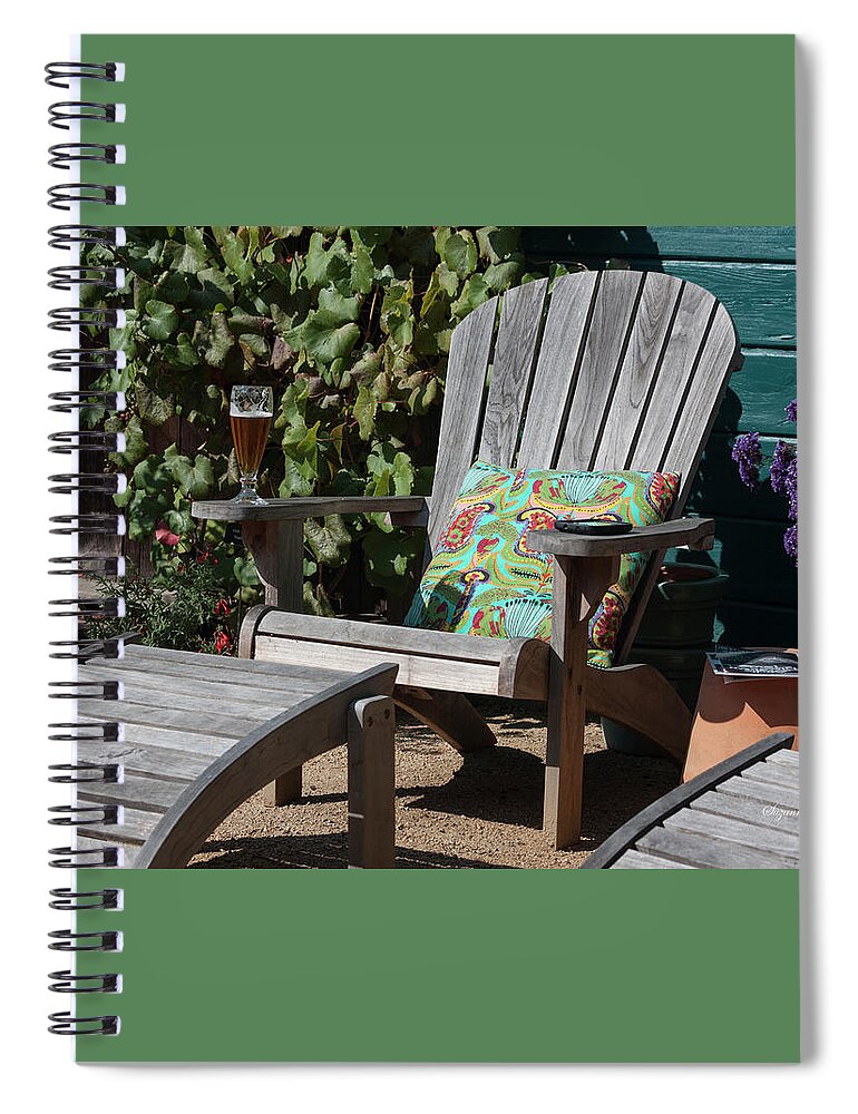Photograph Spiral Notebook featuring the photograph Stick Your Feet Up and Rest A While by Suzanne Gaff