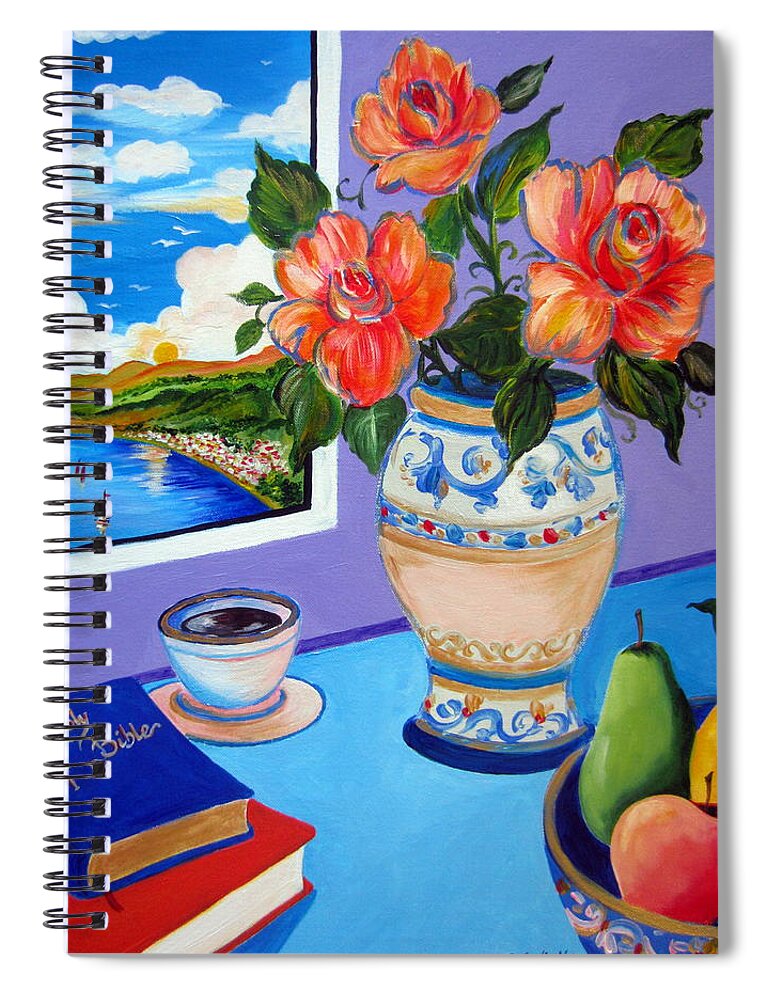 Still Life Spiral Notebook featuring the painting Still life with Holy Bible by Roberto Gagliardi