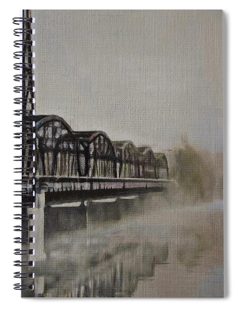 Stillwater Minnesota Spiral Notebook featuring the painting Stillwater by Cara Frafjord