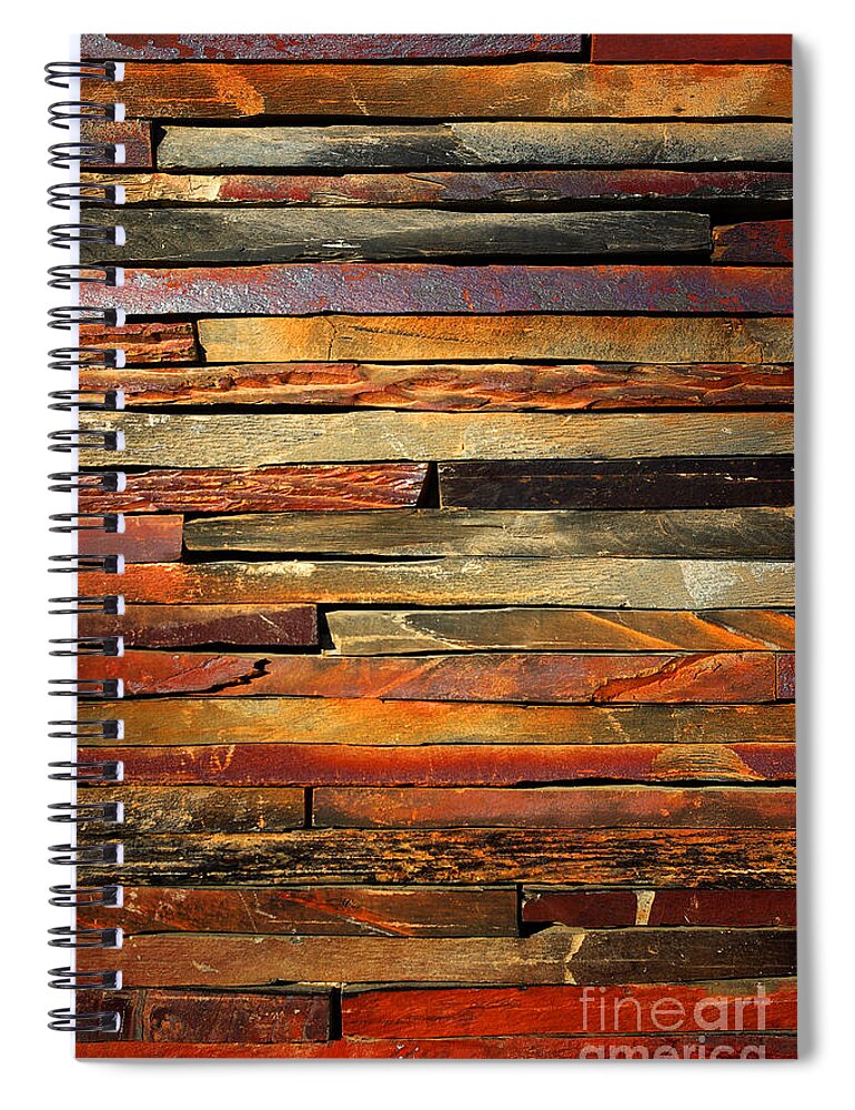 Abstract Spiral Notebook featuring the photograph Stone Blades by Carlos Caetano