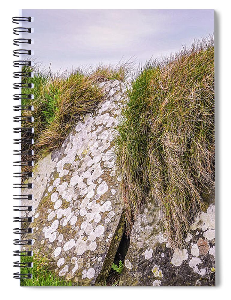 Ireland Rocks Series By Lexa Harpell Spiral Notebook featuring the photograph Stone Fence Cliffs of Moher Ireland by Lexa Harpell