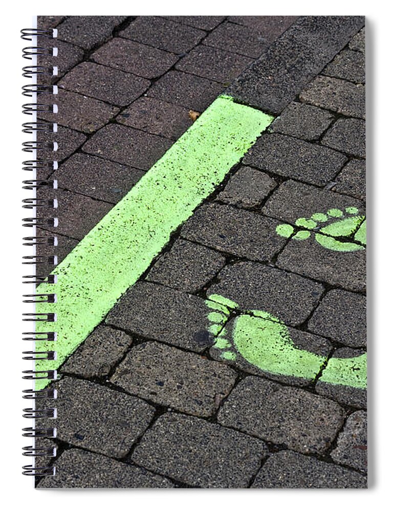 Heiko Spiral Notebook featuring the photograph Stop line by Heiko Koehrer-Wagner