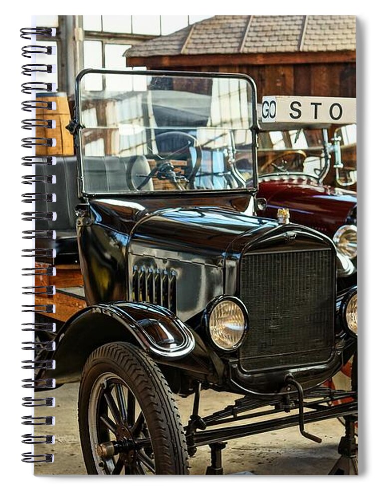  Spiral Notebook featuring the photograph Stop by Rodney Lee Williams