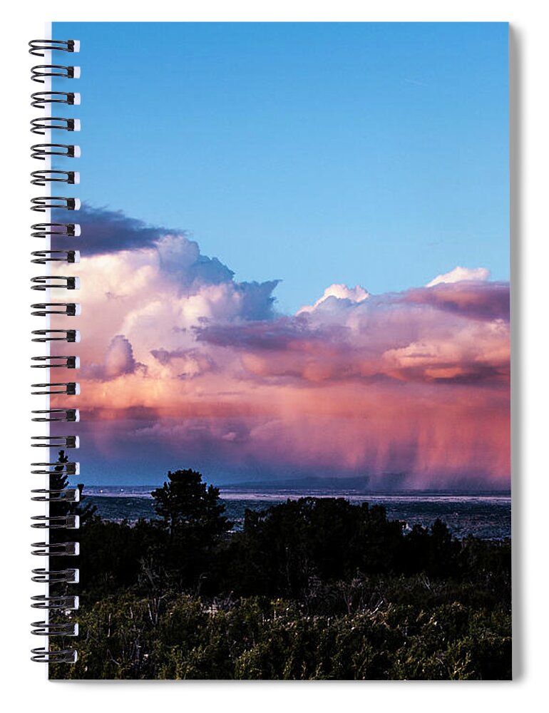 Natanson Spiral Notebook featuring the photograph Storm at Sunset by Steven Natanson