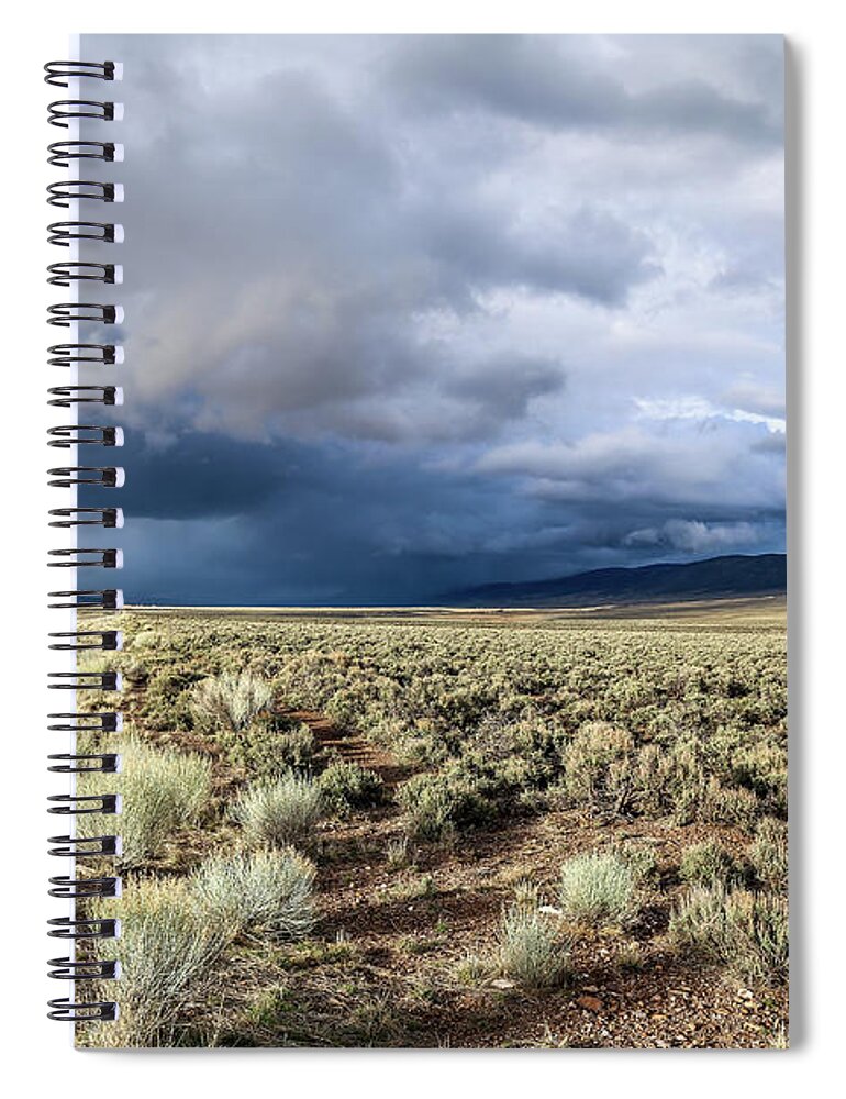 Usa Spiral Notebook featuring the photograph Storm in Utah by Alberto Zanoni