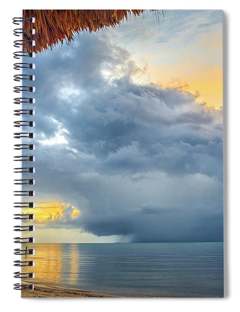Placencia Spiral Notebook featuring the photograph Storm Moving in by David Zanzinger