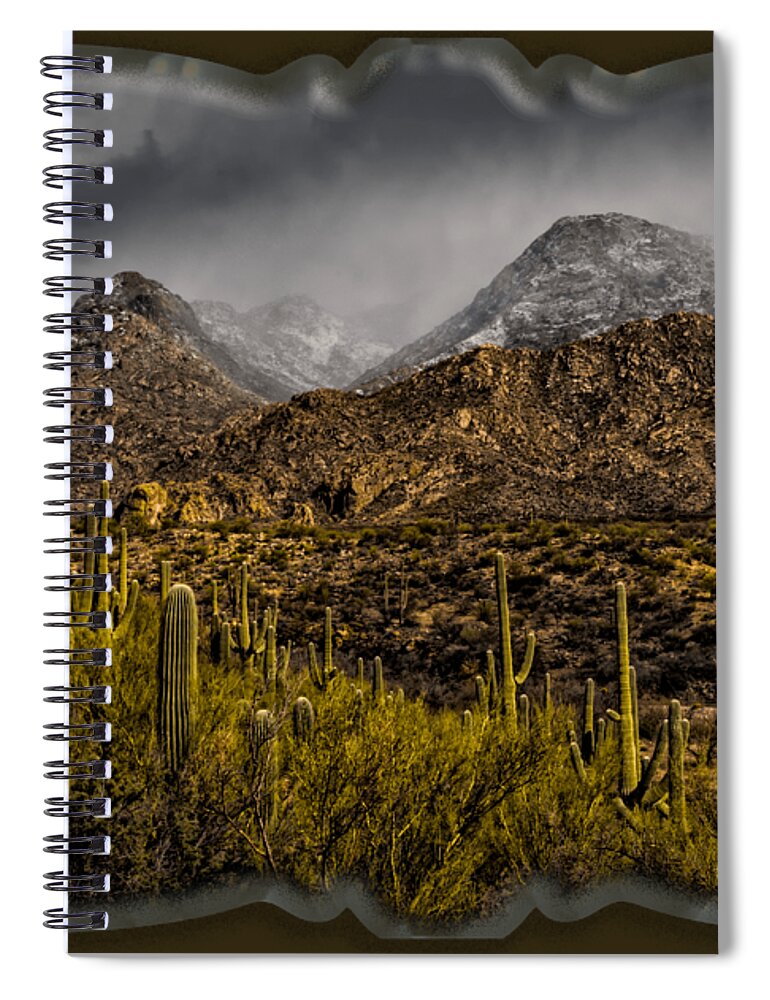 Acrylic Prints Spiral Notebook featuring the photograph Storm Over Catalinas 15 by Mark Myhaver