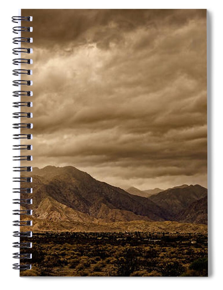 Anza - Borrego Desert State Park Spiral Notebook featuring the photograph Storm over the Borrego Valley by Peter Tellone