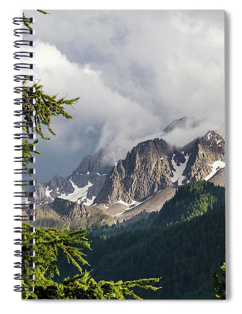 Mountain Landscape Spiral Notebook featuring the photograph Stormy evening by Paul MAURICE