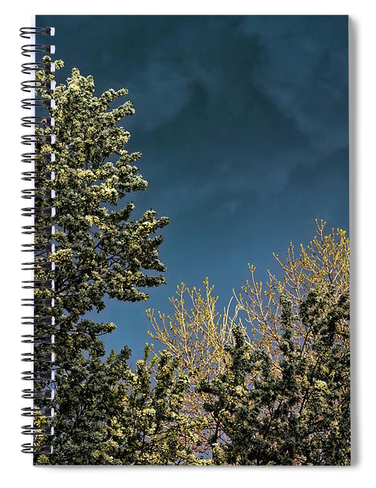 Stormy Spring Sky Spiral Notebook featuring the photograph Stormy Spring Sky by Jon Burch Photography