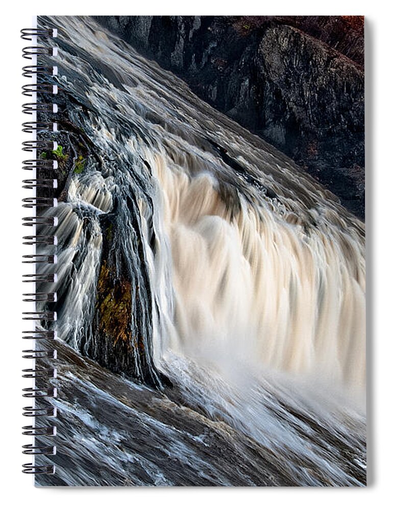 Autumn Spiral Notebook featuring the photograph Stormy Waters by Neil Shapiro