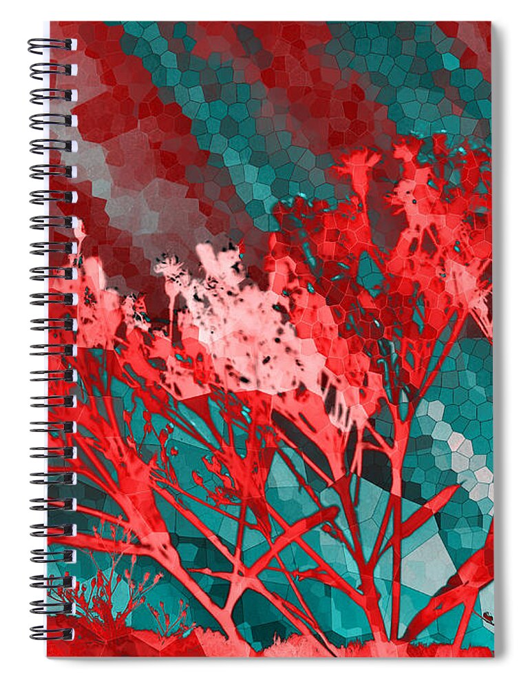 Vernonia Spiral Notebook featuring the digital art Stormy Weather by Shawna Rowe