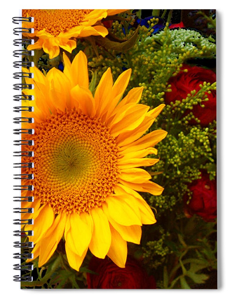 Sunflower Spiral Notebook featuring the photograph Straight No Chaser by RC DeWinter