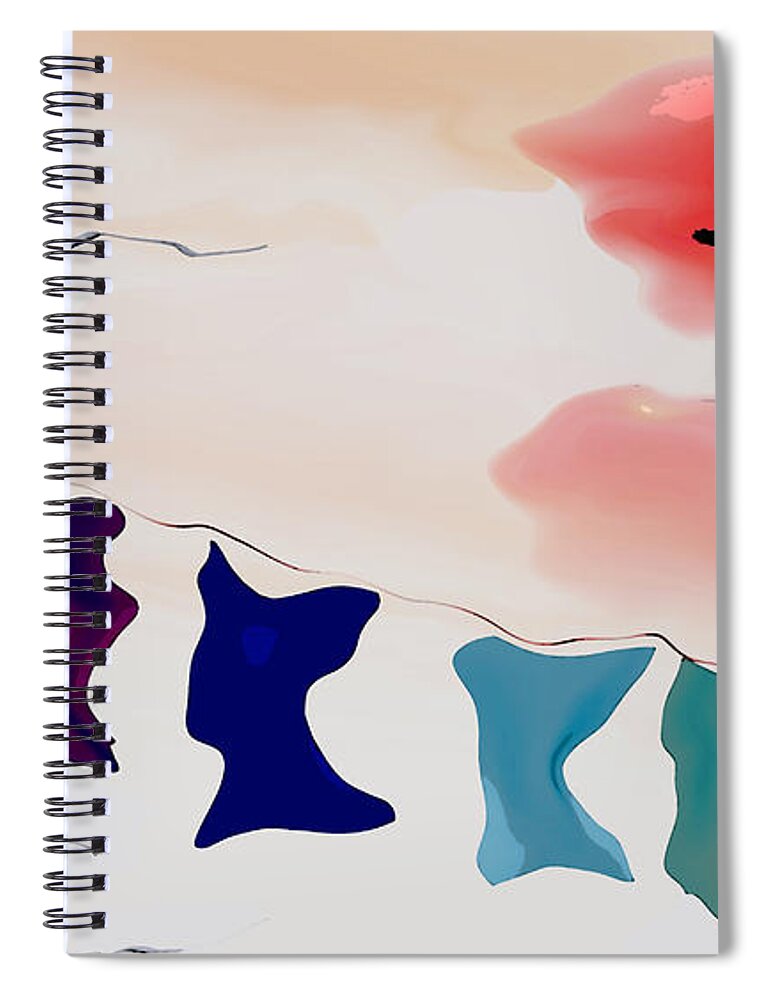 Strange Spiral Notebook featuring the digital art Strange Afternoon by Richard Rizzo