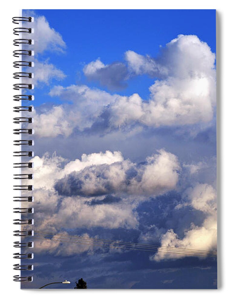 Clay Spiral Notebook featuring the photograph Strange Clouds by Clayton Bruster