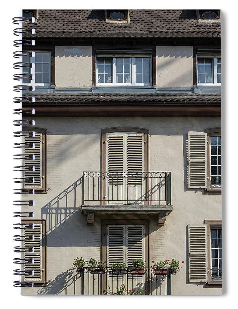 Alsace Spiral Notebook featuring the photograph Strasbourg Balconies by Teresa Mucha