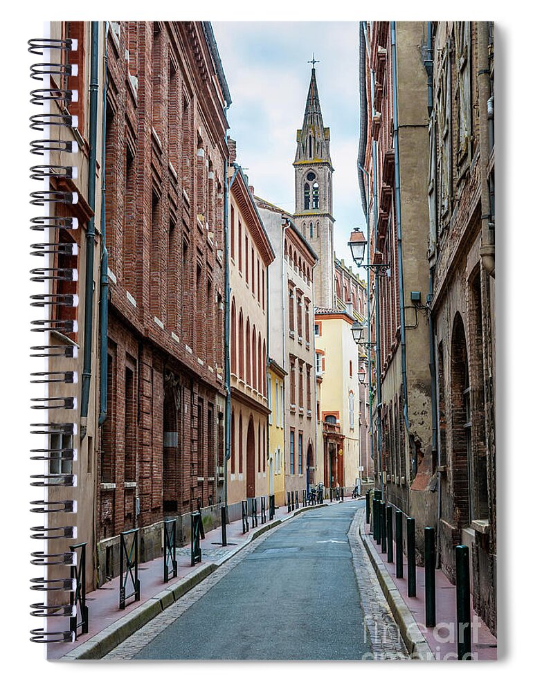 Toulouse Spiral Notebook featuring the photograph Street in Toulouse by Elena Elisseeva
