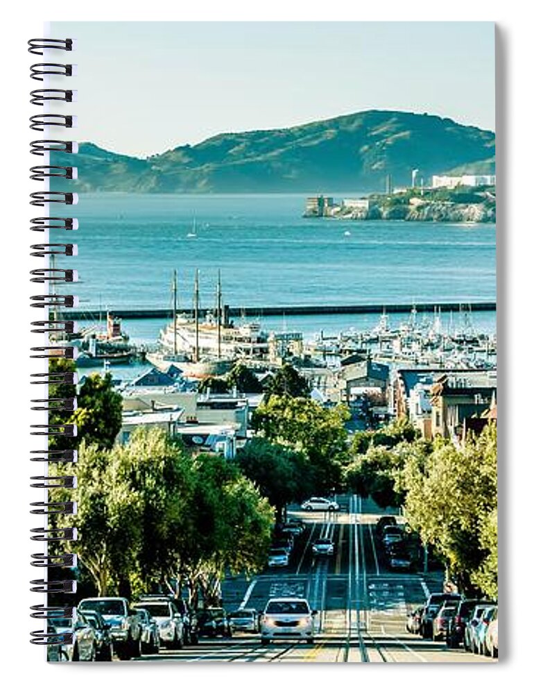 View Spiral Notebook featuring the photograph Street Views And Scenes Around San Francisco California by Alex Grichenko