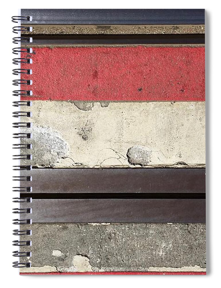 Color Contrast Pattern Cable Car San Francisco Spiral Notebook featuring the photograph Streets/Sidewalks of SF 2-21 by J Doyne Miller