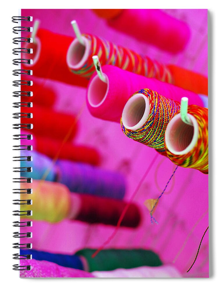 Color Spiral Notebook featuring the photograph String Theory by Skip Hunt