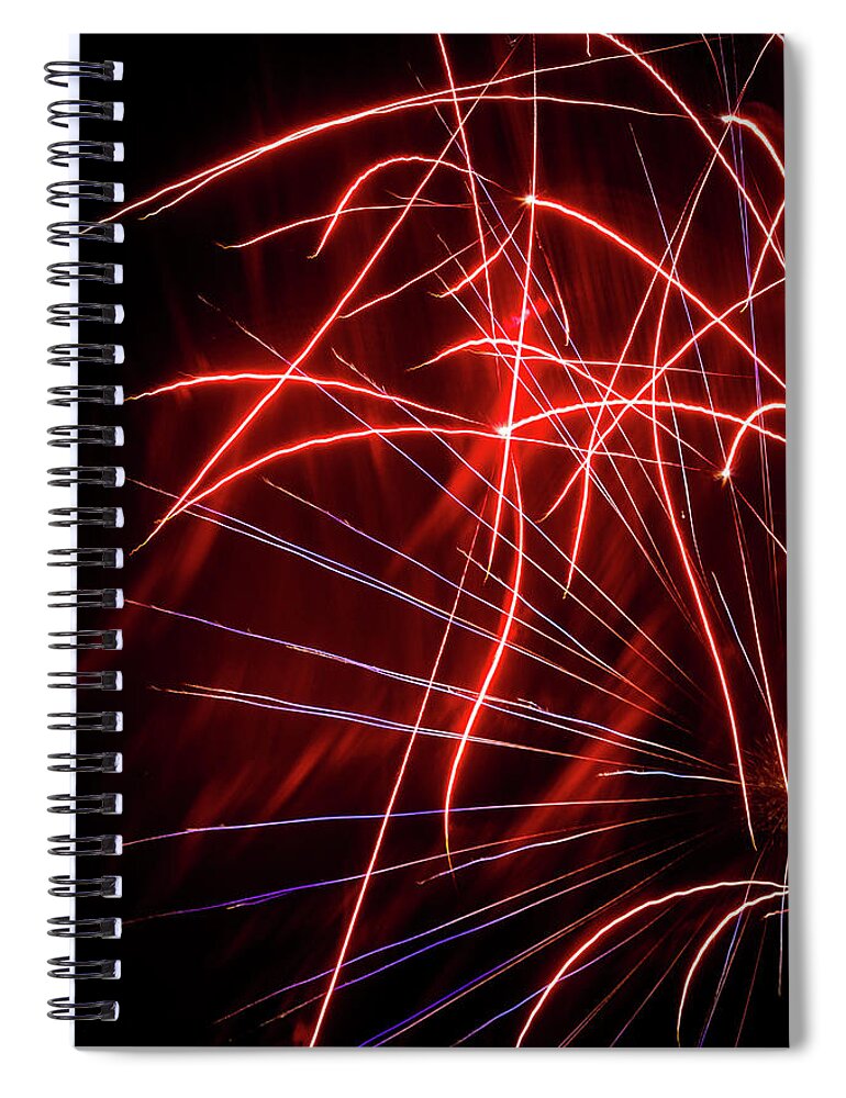 Fireworks Spiral Notebook featuring the photograph Stringers by Jeff Kurtz