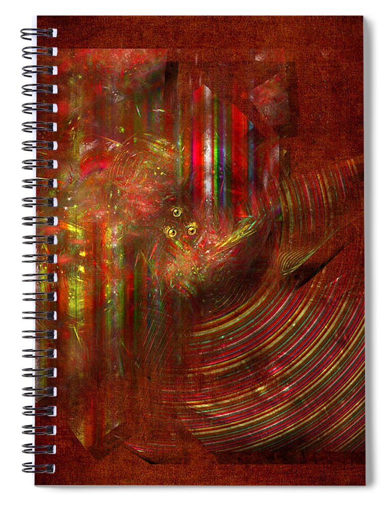 Abstract Spiral Notebook featuring the digital art Strips by Alexa Szlavics