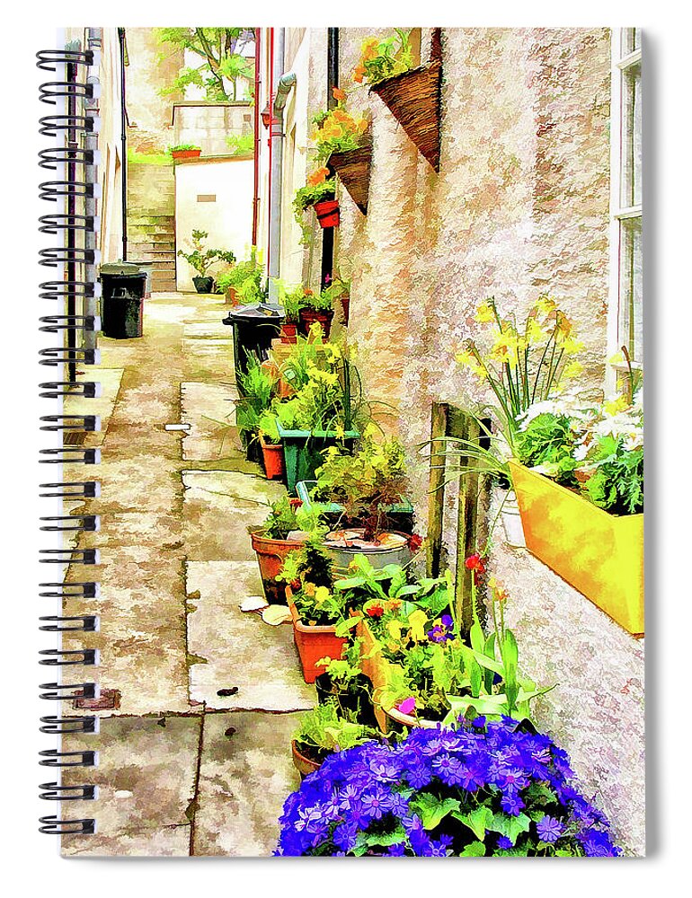 Alley Spiral Notebook featuring the photograph Stromness Alley by Monroe Payne