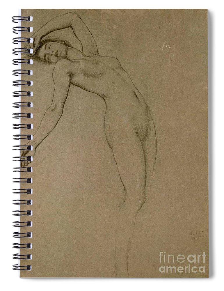 Study Spiral Notebook featuring the drawing Study for Clyties of the Mist by Herbert James Draper