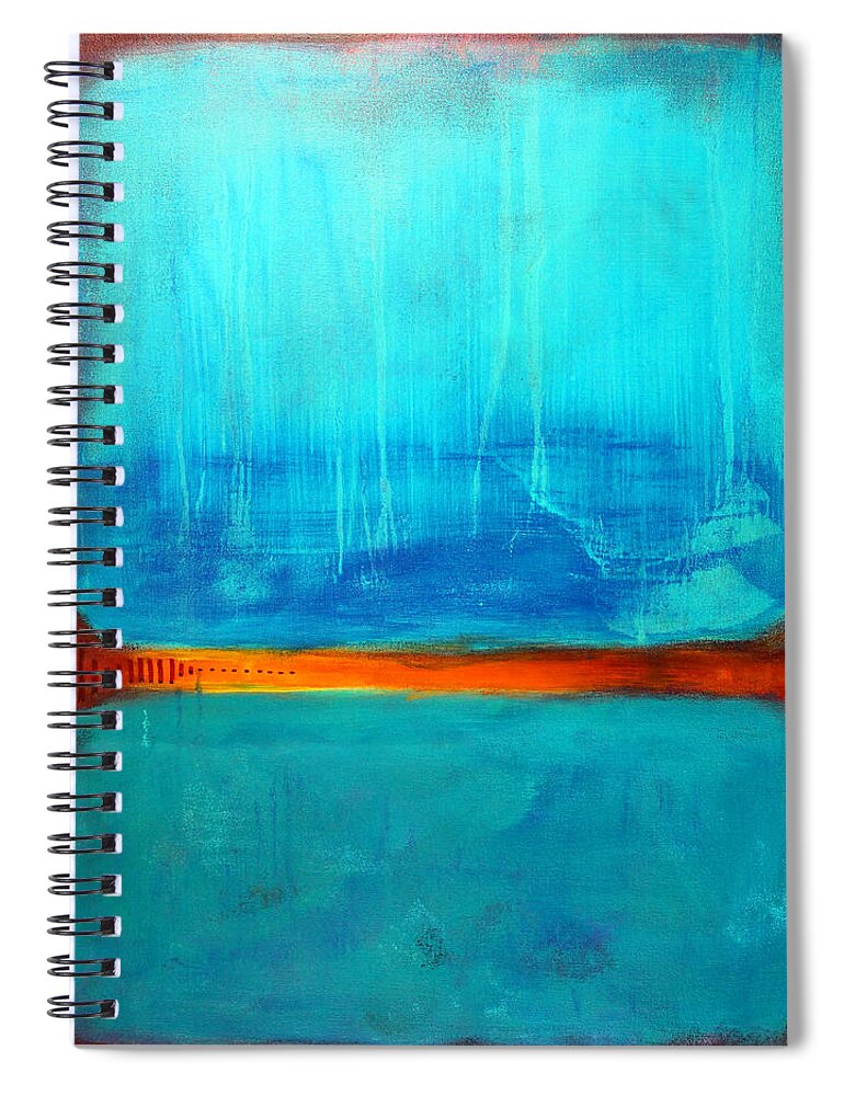 Zen Spiral Notebook featuring the painting Study in Blue by Nancy Merkle