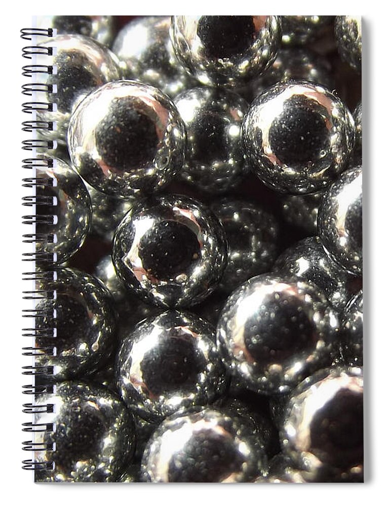 Abstract Spiral Notebook featuring the photograph Study of bb's, an abstract. by Shelli Fitzpatrick