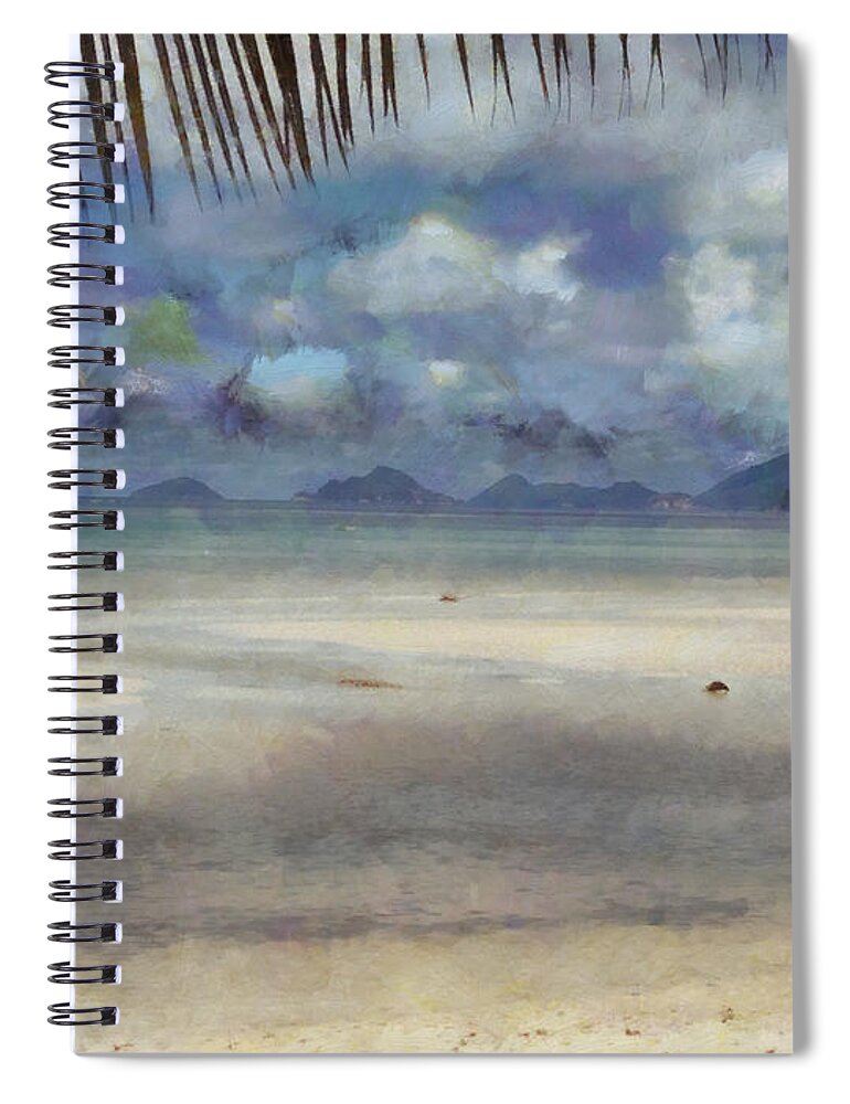 Seychelles Spiral Notebook featuring the photograph Stunning beach view by Ashish Agarwal