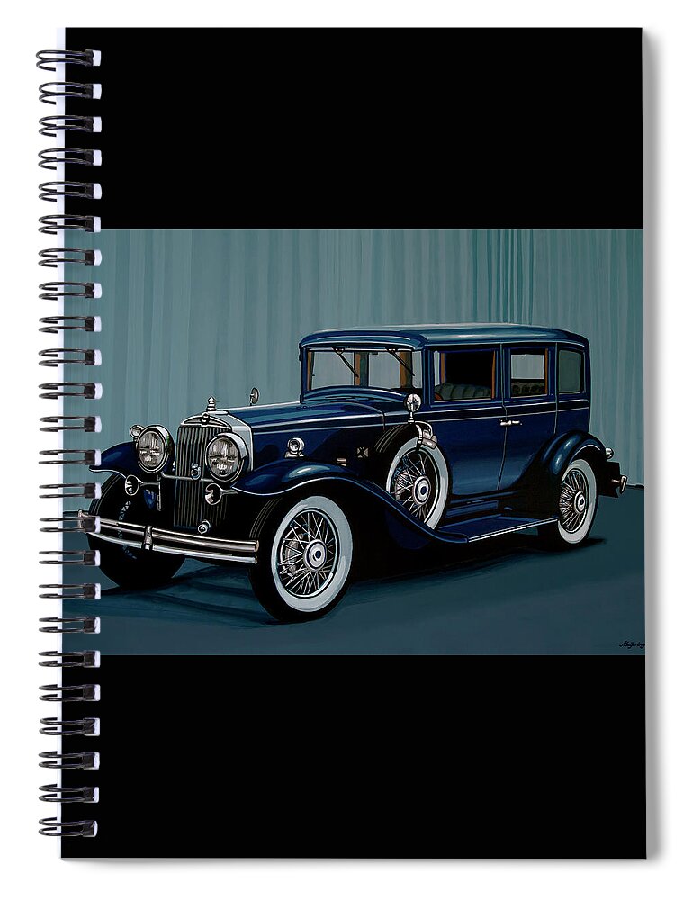 Stutz Spiral Notebook featuring the painting Stutz DV32 1933 Painting by Paul Meijering