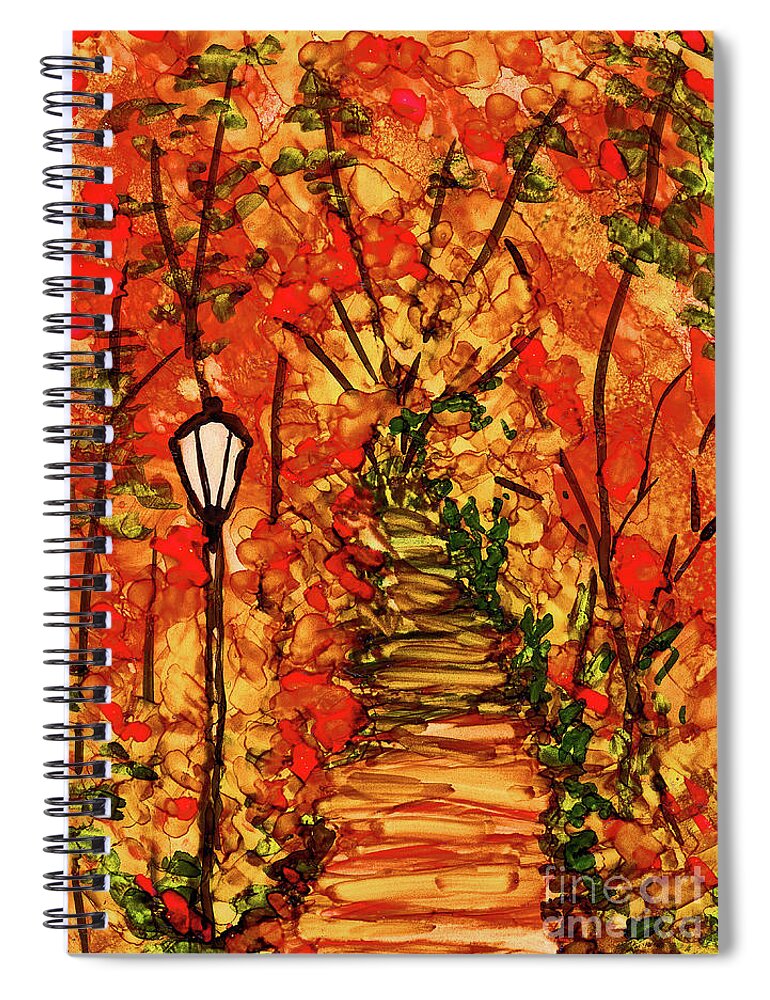 Afromov Style Spiral Notebook featuring the painting Style of Afromov by Eunice Warfel