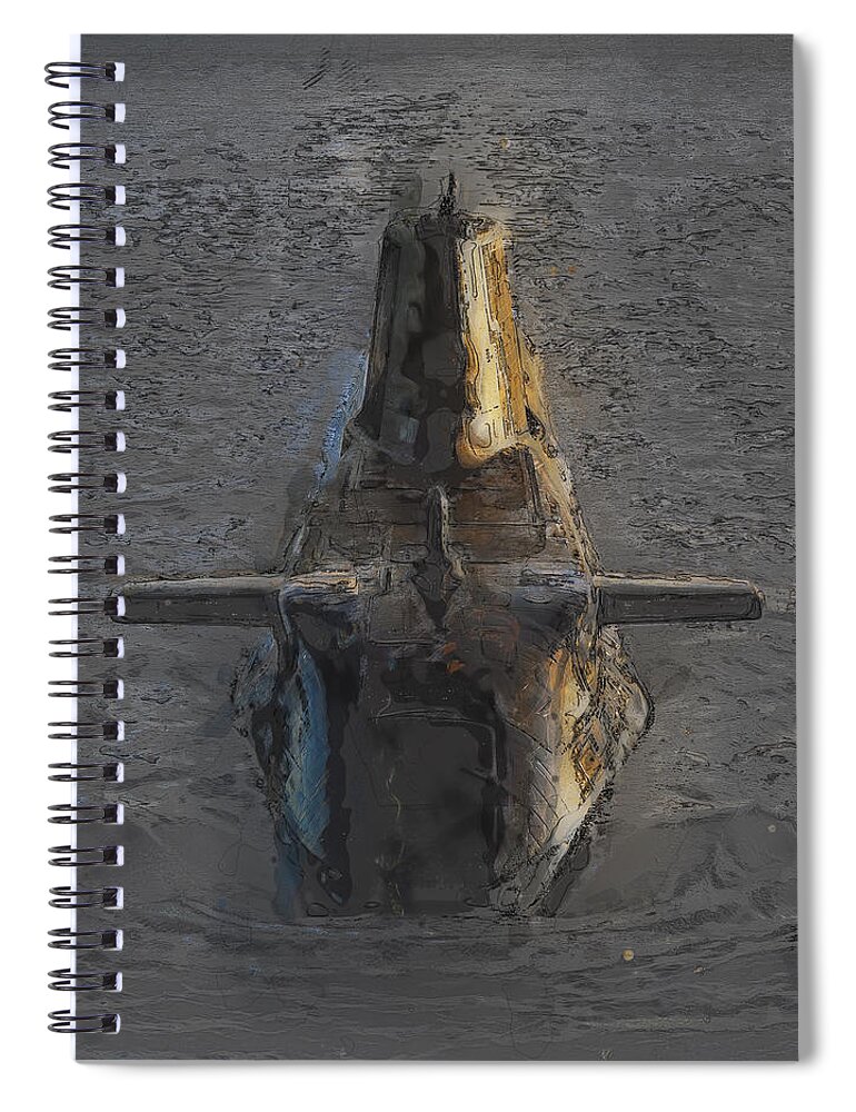 Astute Class Spiral Notebook featuring the digital art Submarine Abstract by Roy Pedersen