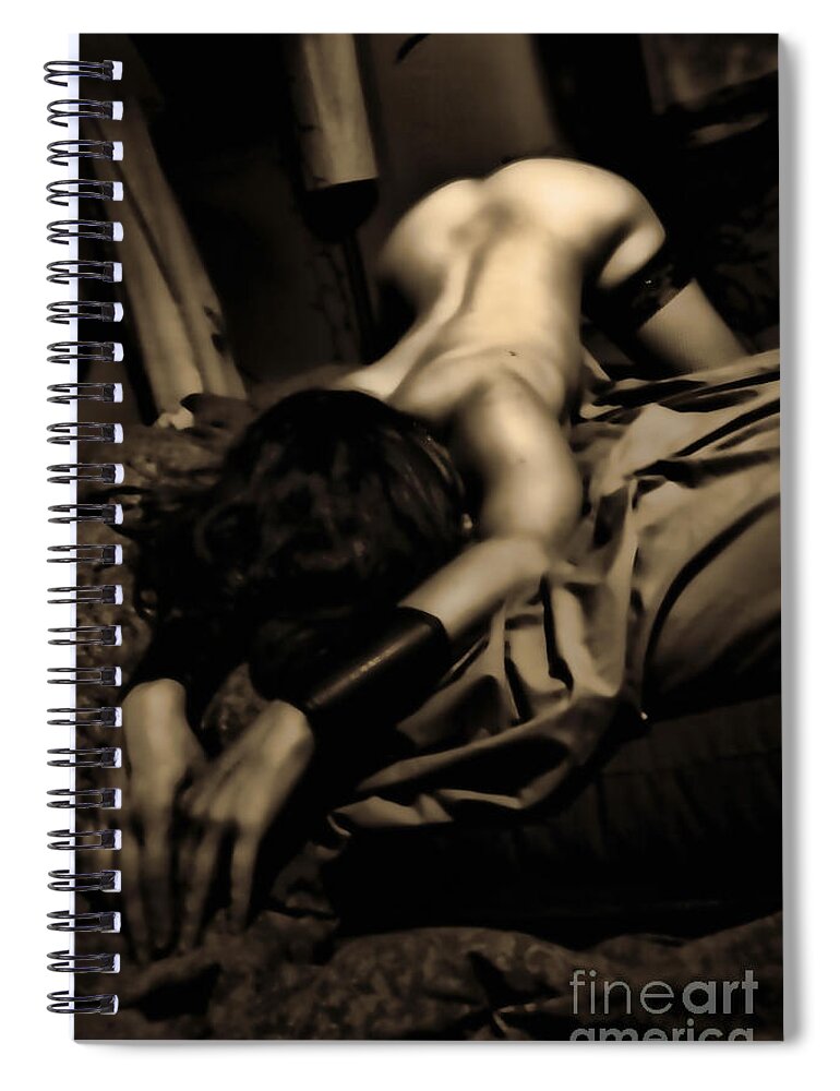 Dark Spiral Notebook featuring the photograph Submit by Recreating Creation