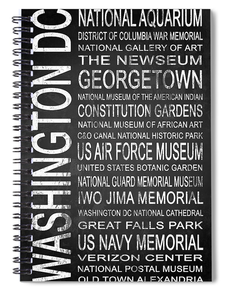 Attractions Spiral Notebook featuring the digital art SUBWAY Washington DC 4 by Melissa Smith