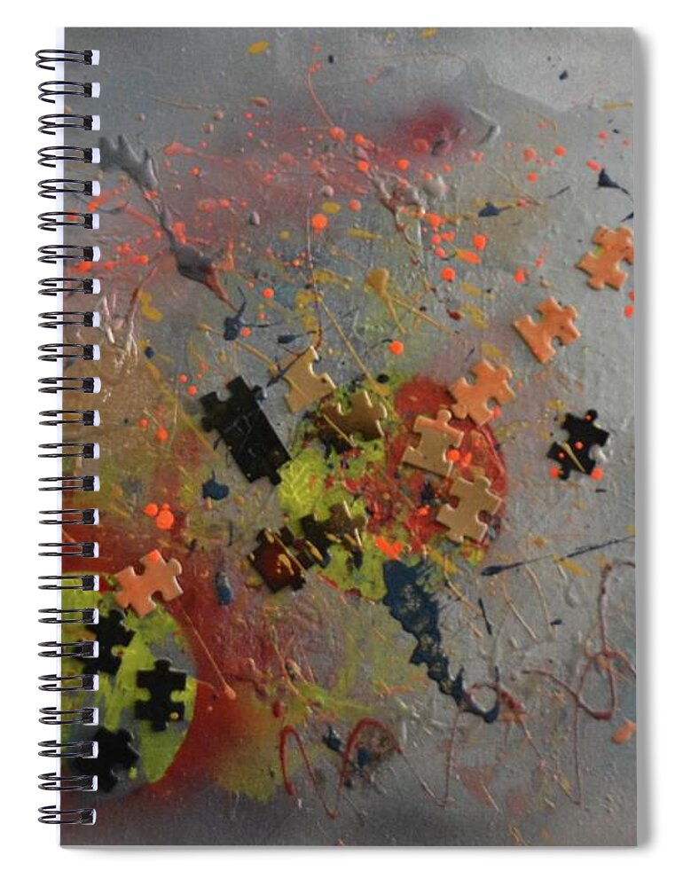 Abstract Spiral Notebook featuring the painting Success Journey by Art By G-Sheff