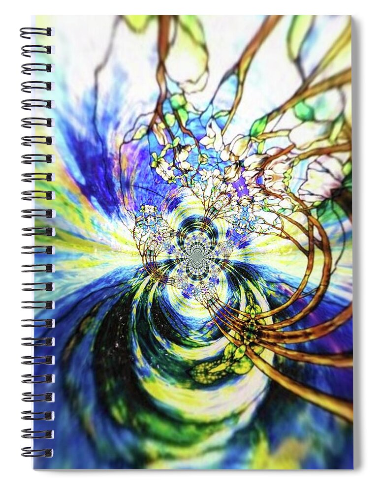 Abstract Spiral Notebook featuring the photograph Sucked into the Vortex by Stacie Siemsen