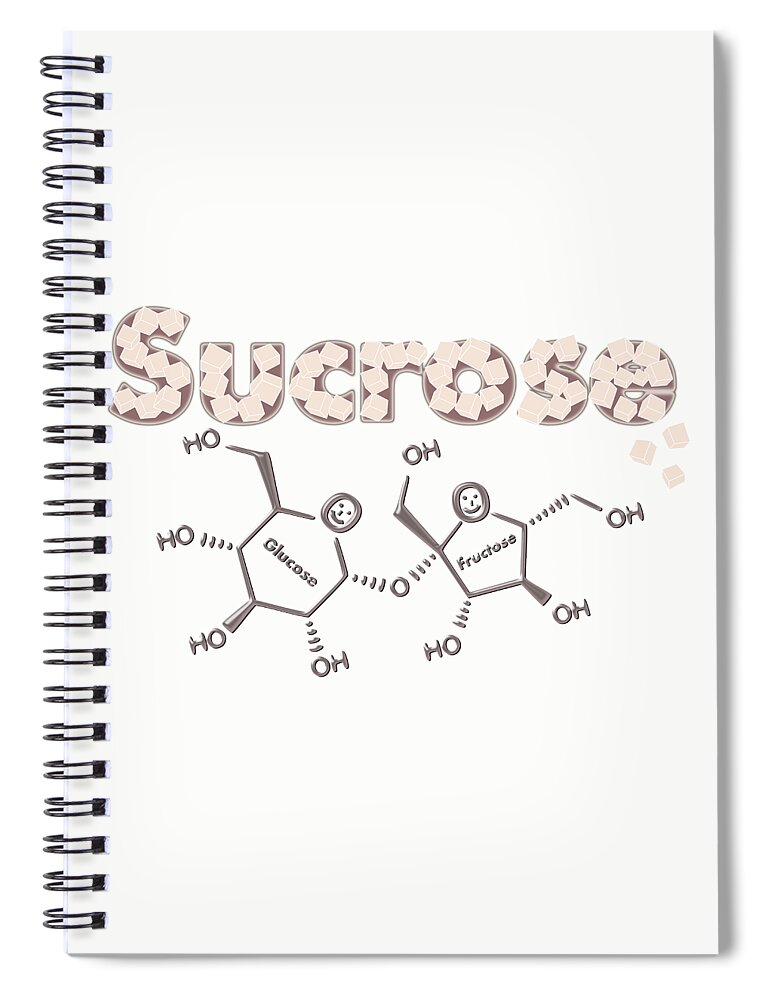 Sugar Spiral Notebook featuring the digital art Sugar by Anastasiya Malakhova