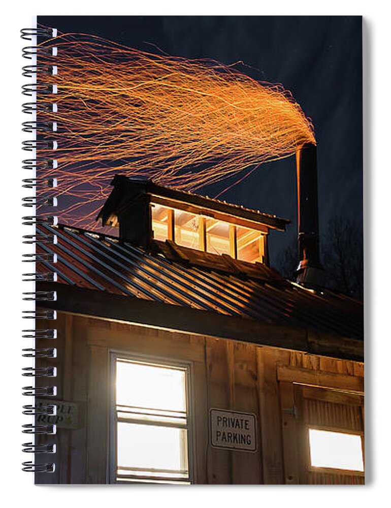 Vermont Spiral Notebook featuring the photograph Sugarhouse 2017 Wide Crop by Tim Kirchoff