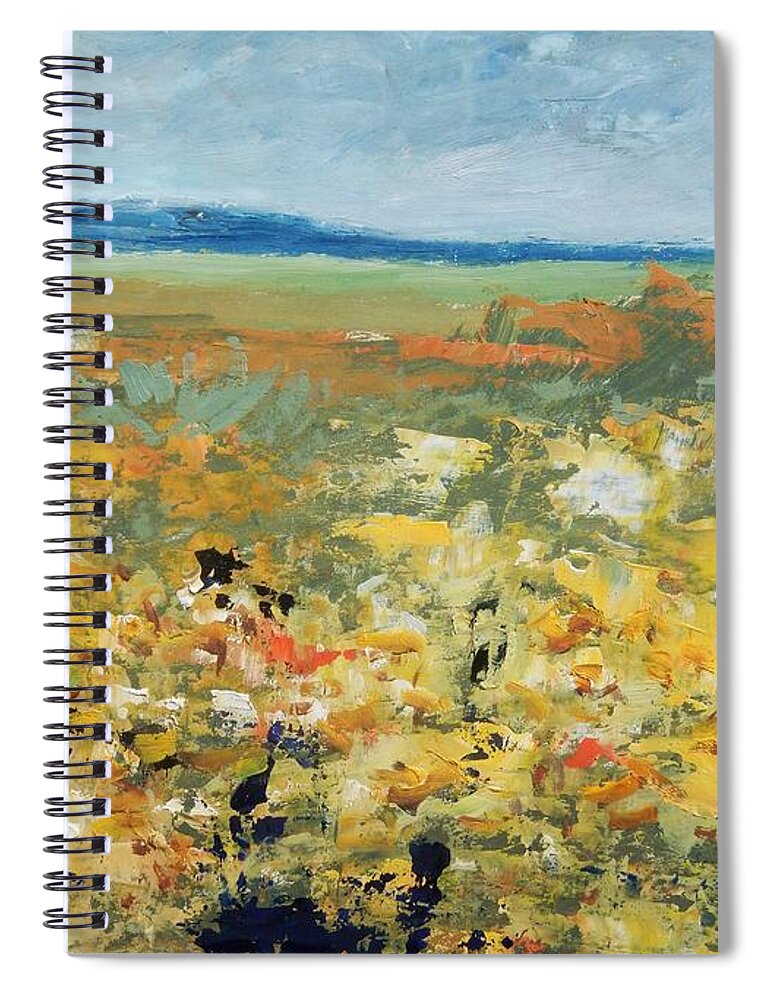 California Spiral Notebook featuring the painting Suggestion of Flowers by Gary Coleman