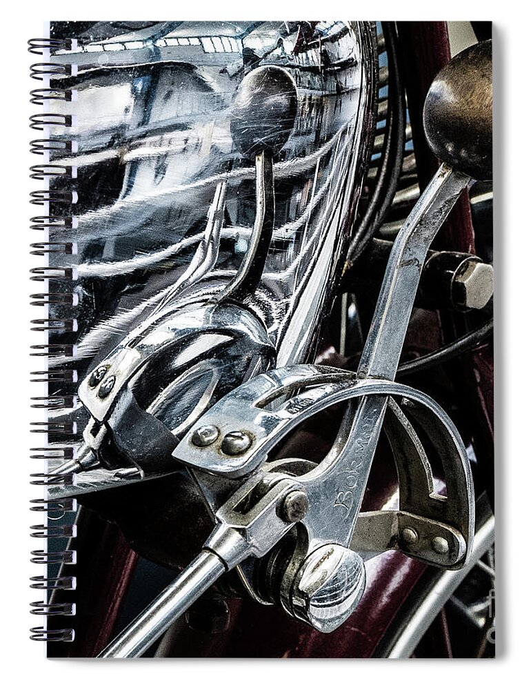 Suicide Spiral Notebook featuring the photograph Motorcycle Suicide Shift by M G Whittingham