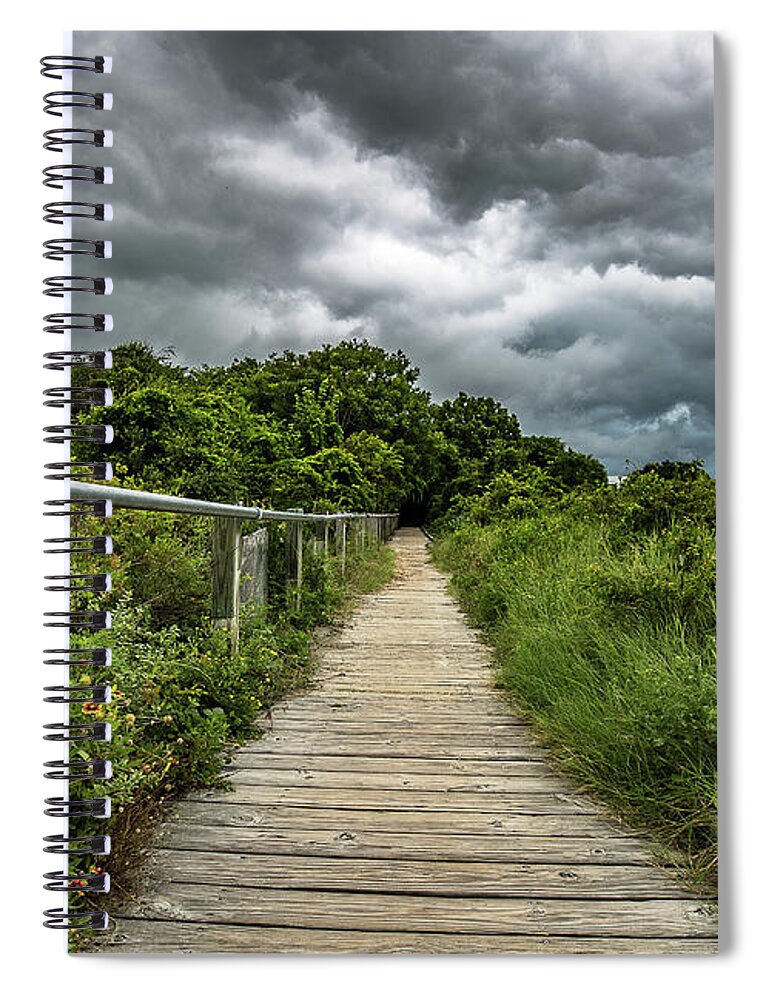 Sullivan's Island Spiral Notebook featuring the photograph Sullivan's Island Summer Storm Clouds by Donnie Whitaker