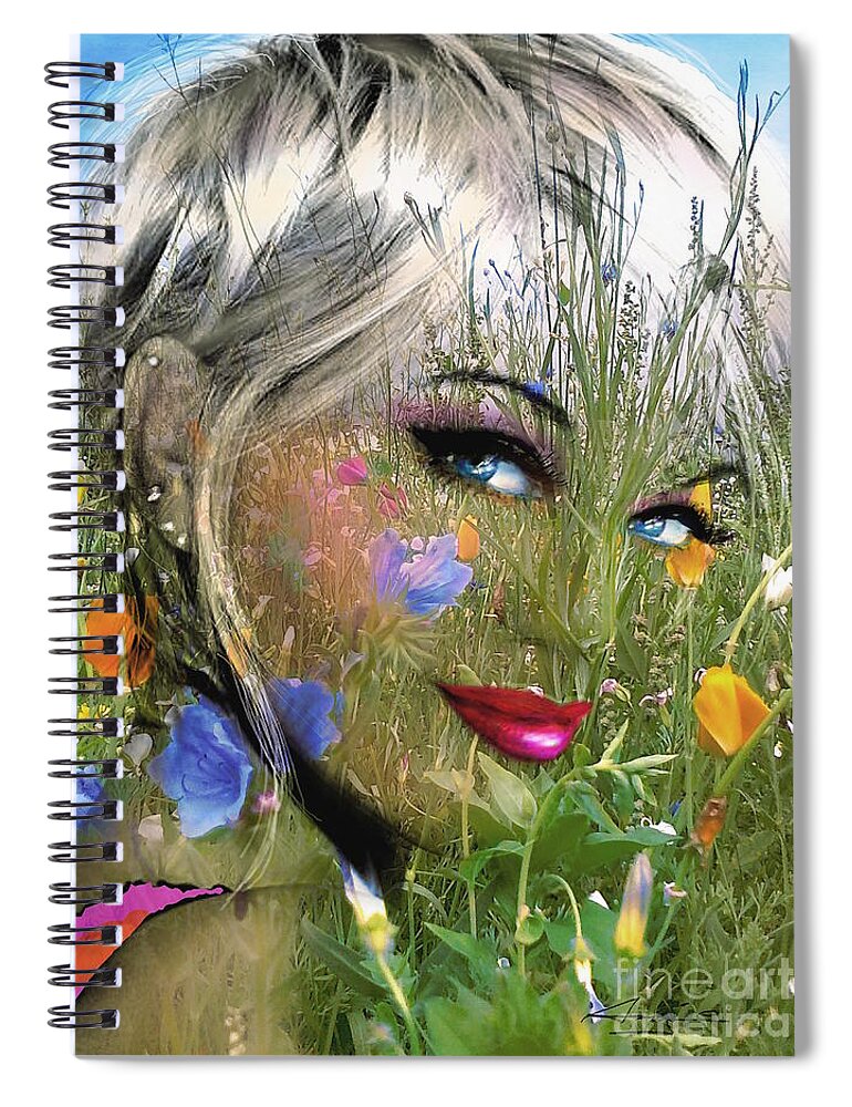 Painting Spiral Notebook featuring the painting Summer 1 by Angie Braun