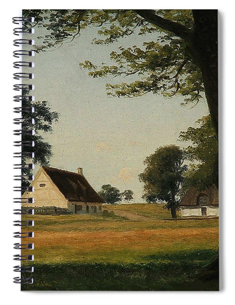19th Century Art Spiral Notebook featuring the painting Summer day at Ermitagesletten by Axel Schovelin