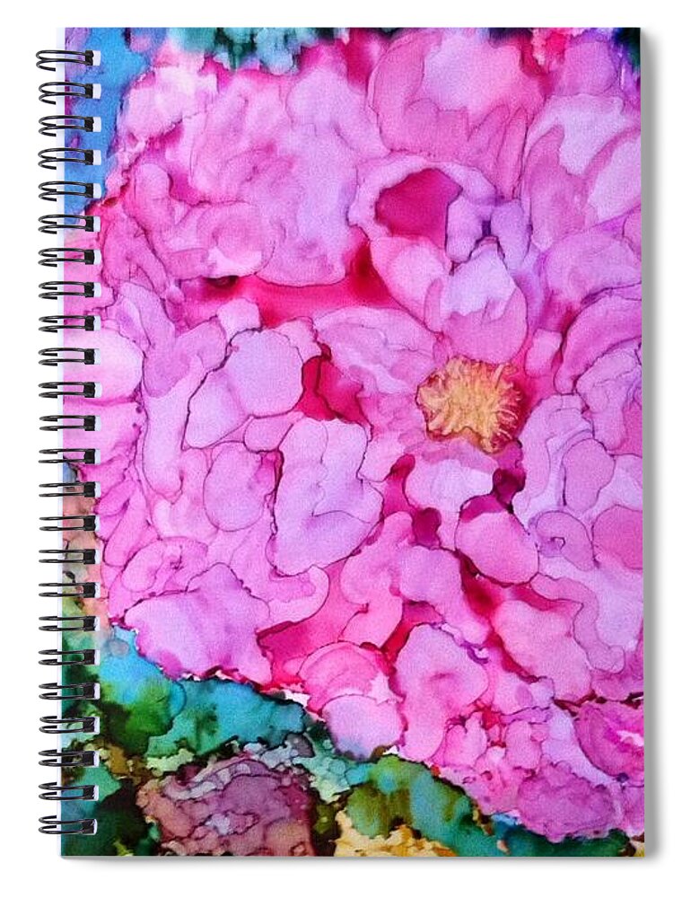 Flower Spiral Notebook featuring the painting Summer Delight by Eunice Warfel