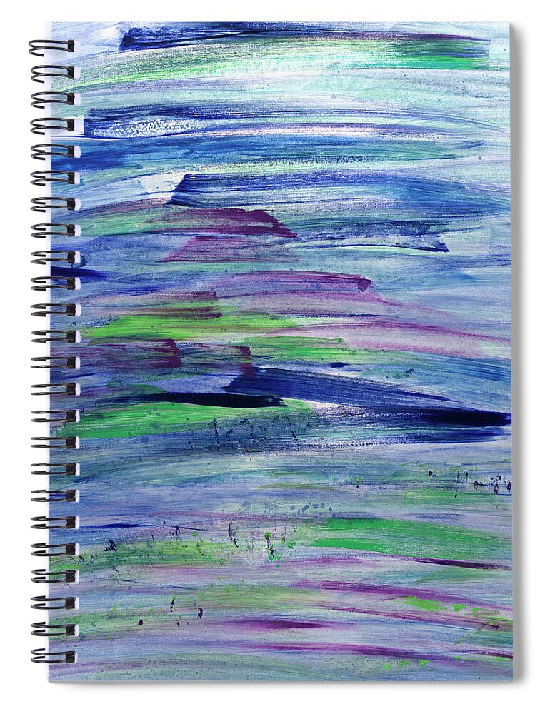 Abstract Spiral Notebook featuring the painting Summer Inspiration 2 by Angela Bushman